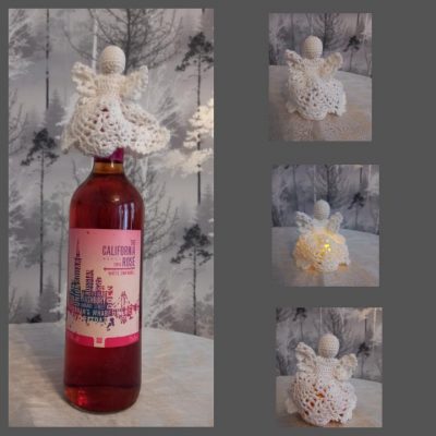 Christmas Angel -Tree Topper - Wine Bottle Topper - Chocolate Orange Cover - Tea Light Cover