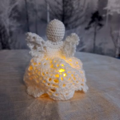 Christmas Angel -Tree Topper - Wine Bottle Topper - Chocolate Orange Cover - Tea Light Cover - Image 3
