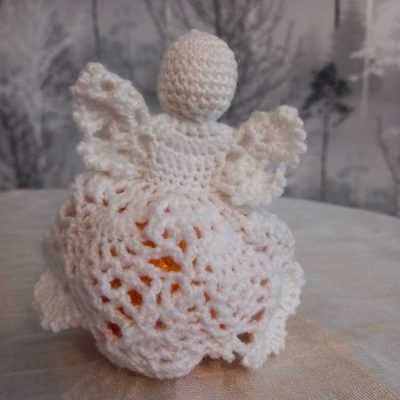 Christmas Angel -Tree Topper - Wine Bottle Topper - Chocolate Orange Cover - Tea Light Cover - Image 2
