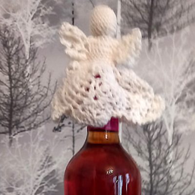 Christmas Angel -Tree Topper - Wine Bottle Topper - Chocolate Orange Cover - Tea Light Cover - Image 4