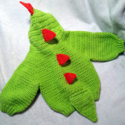 Dinosaur Dragon Cardigan and Booties Set - Image 2