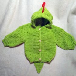 Dinosaur Dragon Cardigan and Booties Set