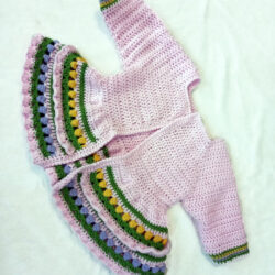 Baby Cardigan with Tulip Detail